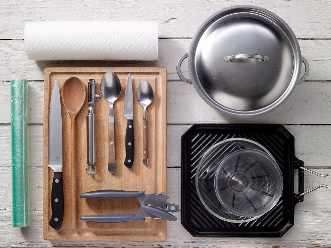 Kitchen utensils for preparing vegetables, turkey and chicken