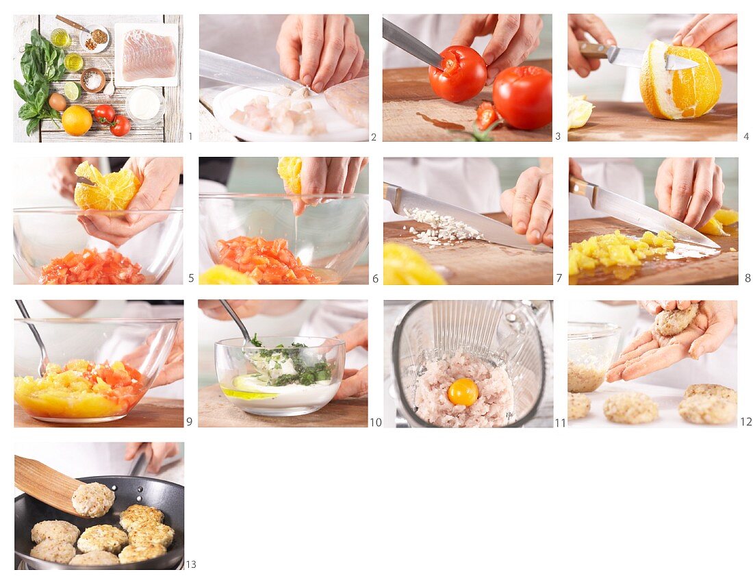 How to prepare fishcakes with orange and tomato salsa