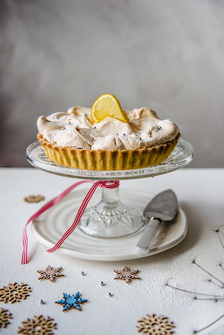 Zitronen-Baiser-Torte für Weihnachten