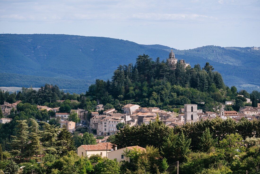 The view of Forcalquier in France, well known for its pastis production