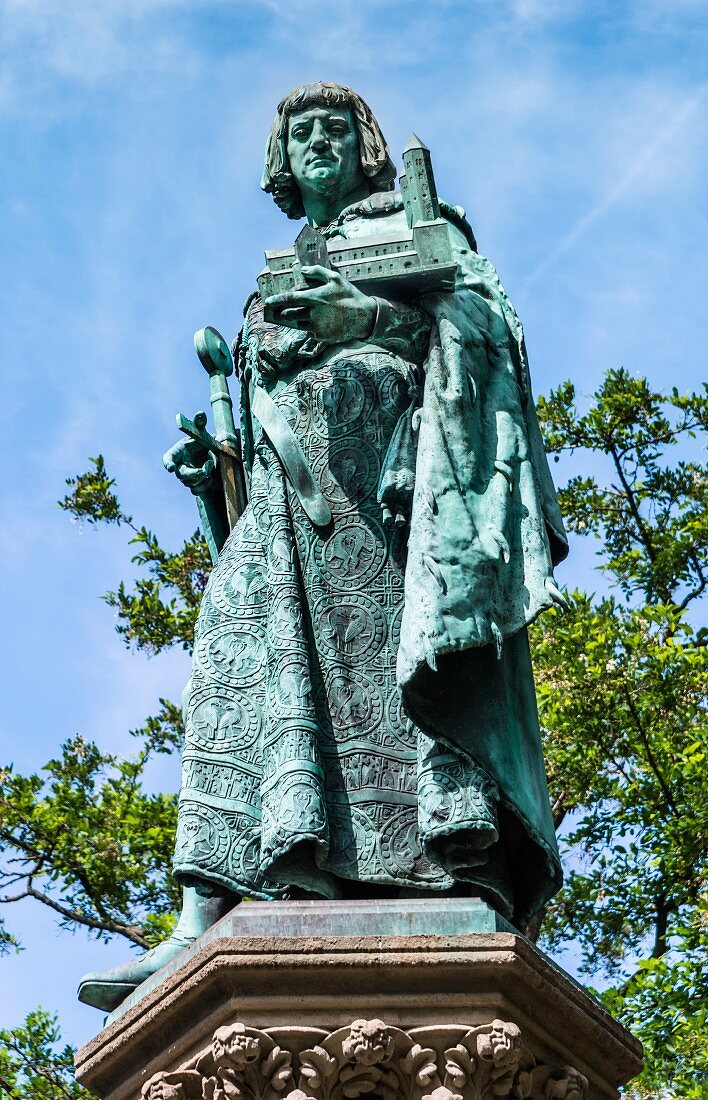 Heinrich der Löwe auf dem Heinrichsbrunnen, Braunschweig, Deutschland