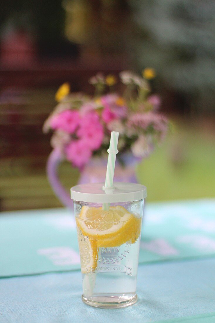 Lemonade on a garden table