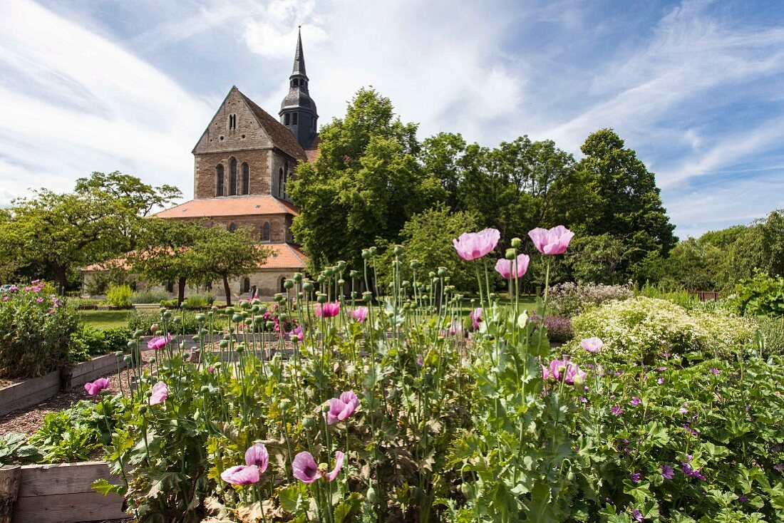 The Abbey Church and Abbey Gardens in Riddagshausen, Braunschweig (Brunswick), Germany