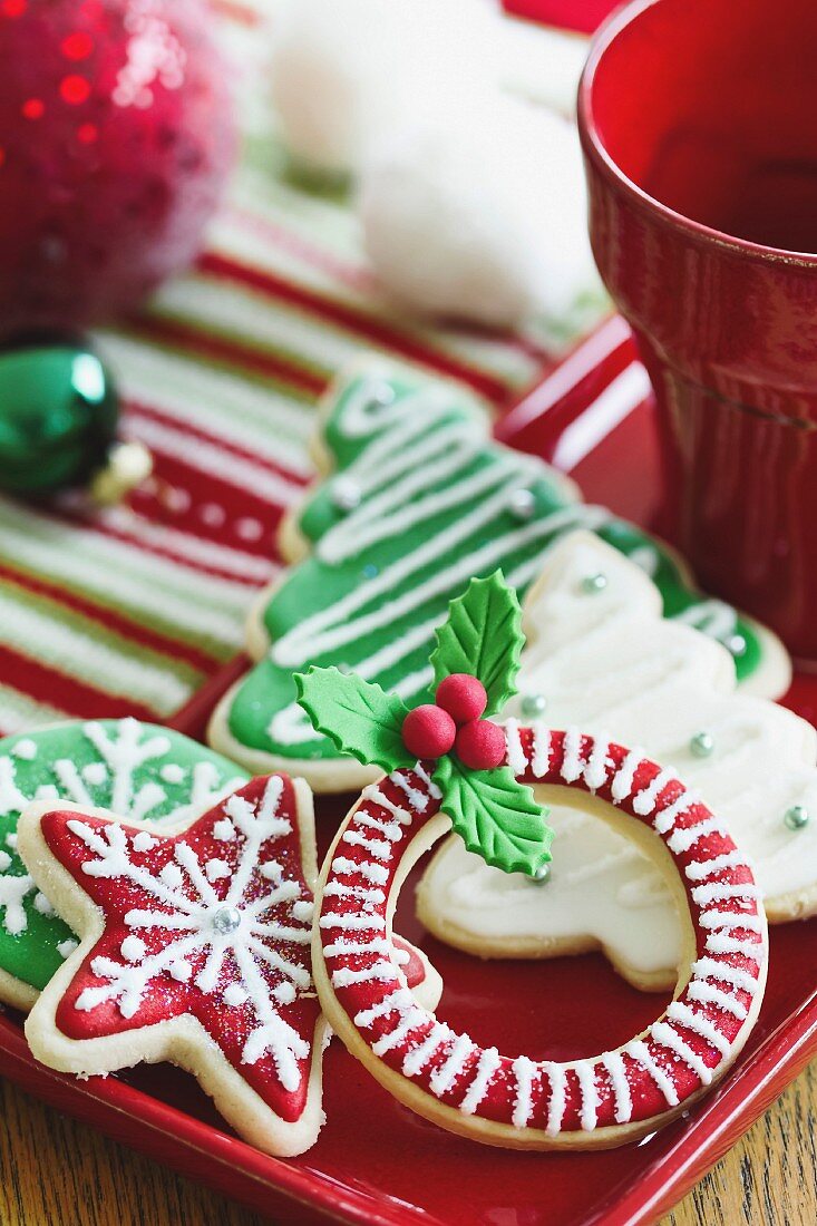 Cookies with a Christmas theme