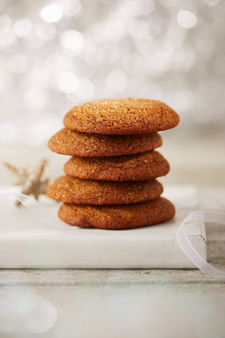 A stack of gingerbread biscuits for Christmas
