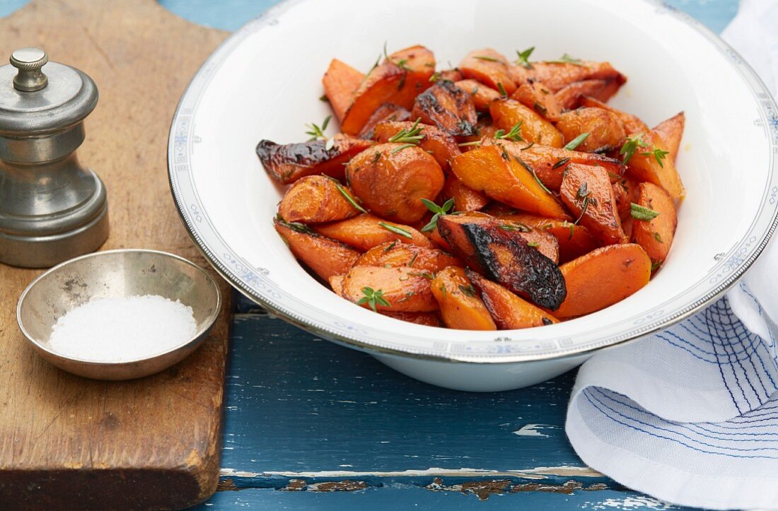 Roasted carrot and herbs