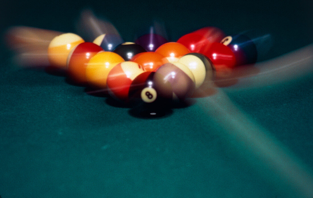 Billiard balls scattering after impact