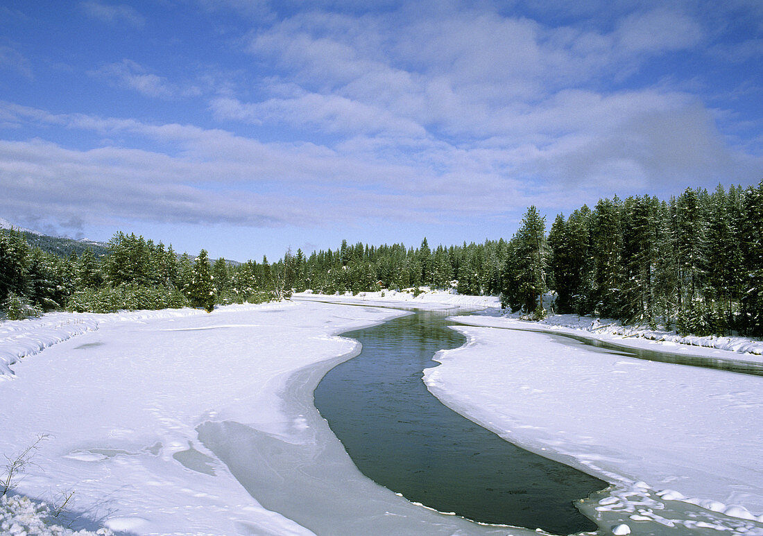 Payette River in Winter,Idaho