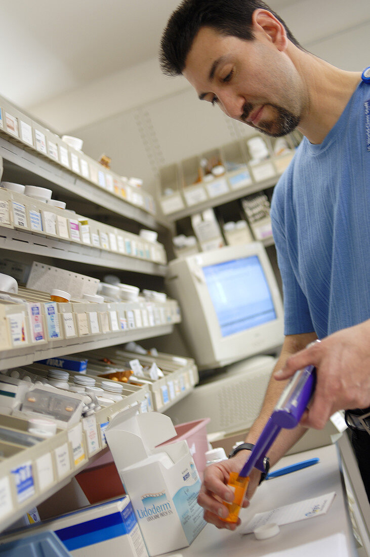 Pharmacist Filling Prescriptions