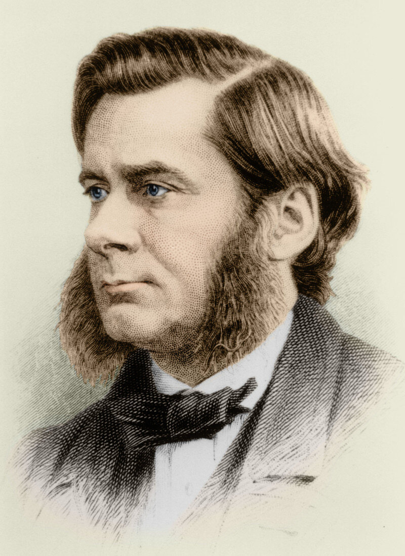 Engraving of Biologist Thomas Huxley