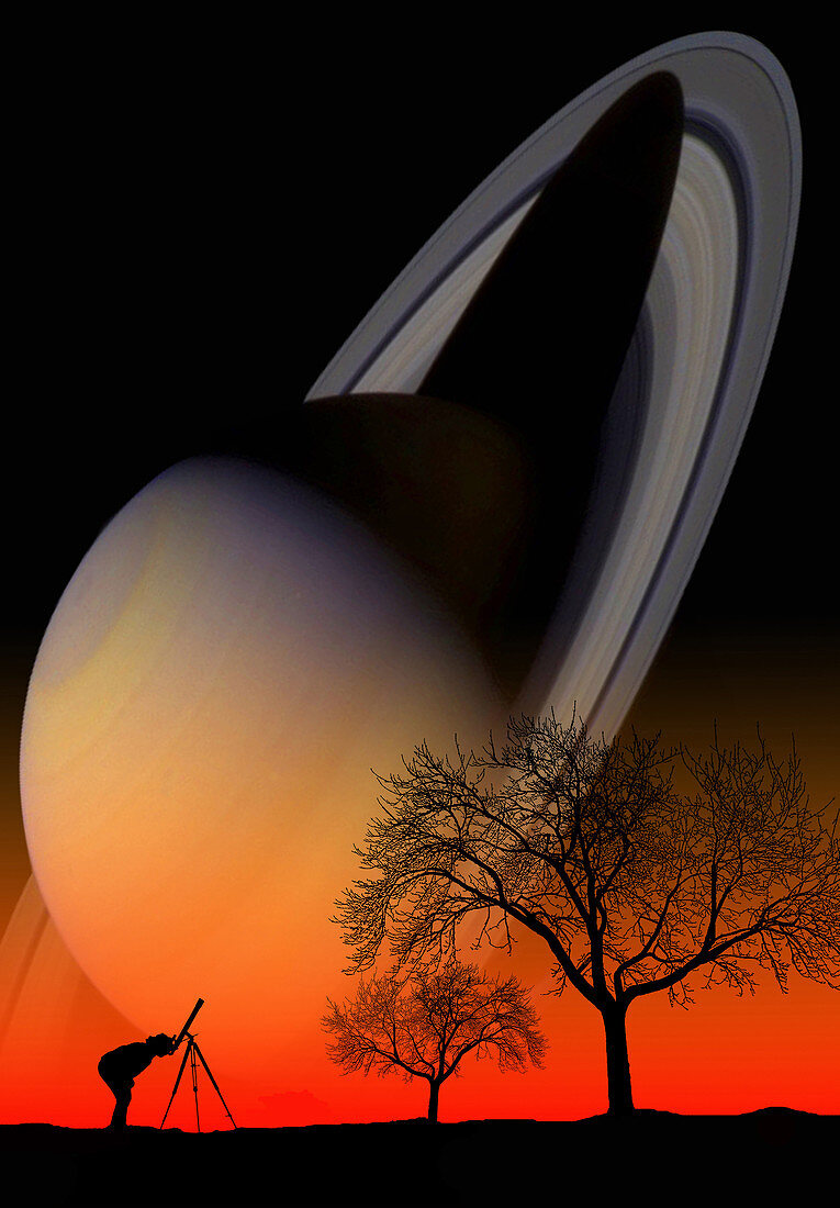 Saturn and Astronomer