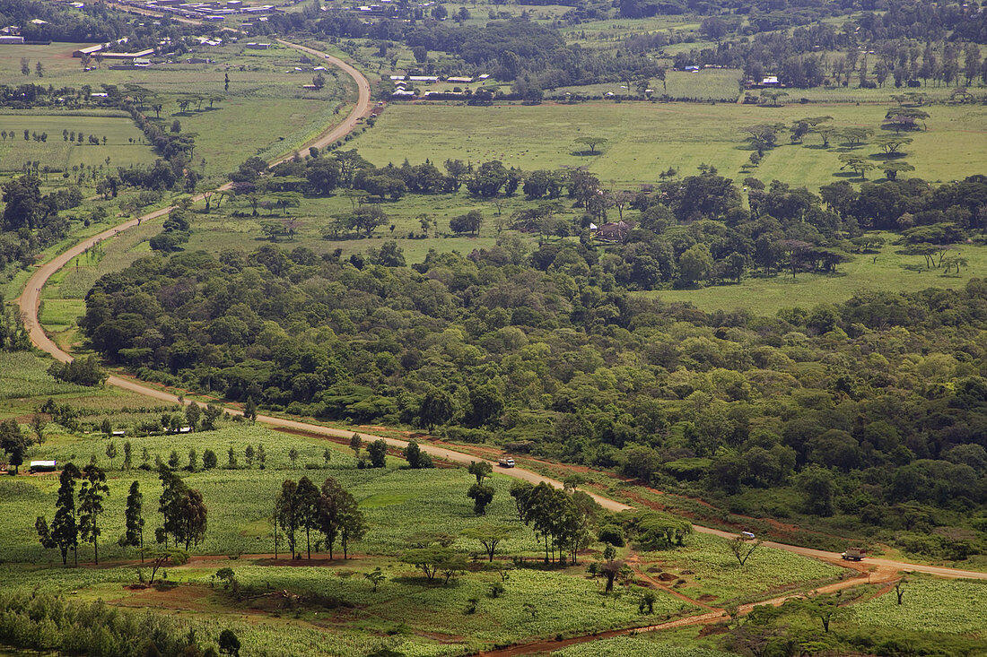 Dirt Road Through Rift Valley