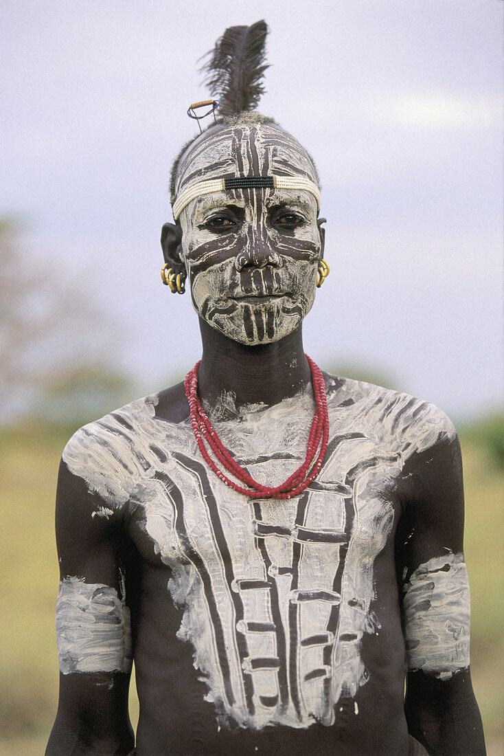 Member of the Karo tribe in Ethiopia