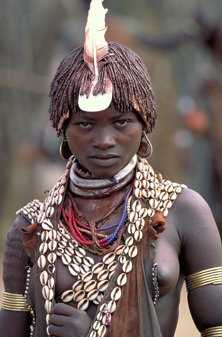 Hamar woman of the Turmi region. Ethiopia