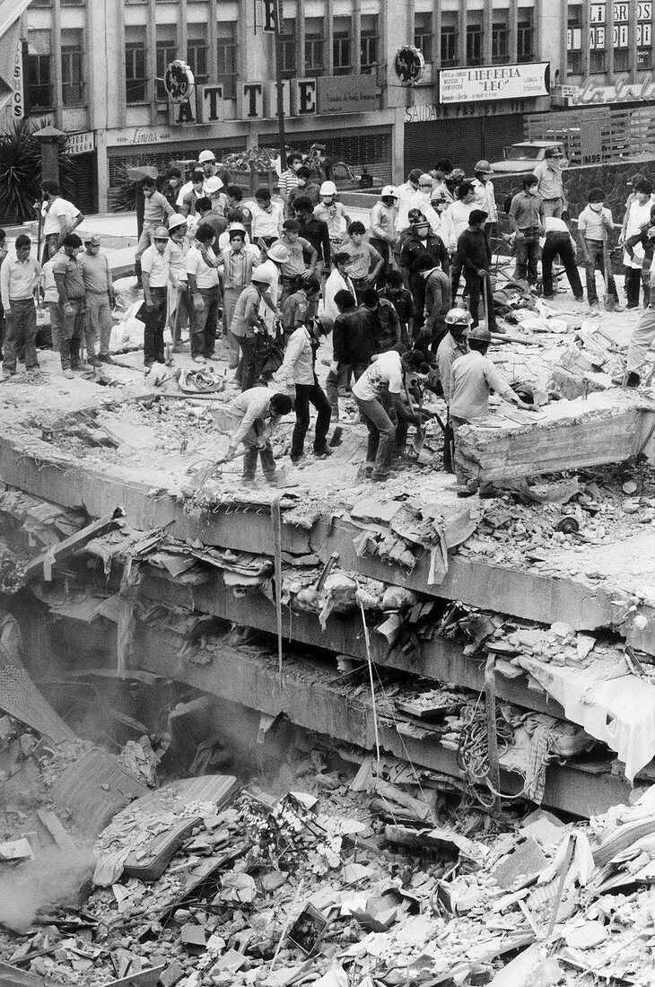 Earthquake Damage,Mexico City,1985