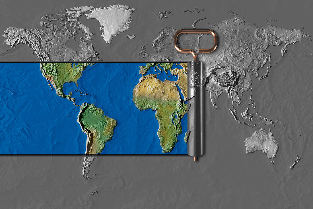 Peeling World Map