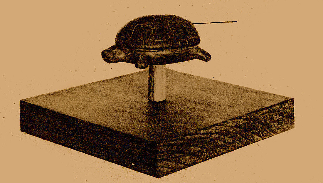 Wooden south pointing turtle of Southern