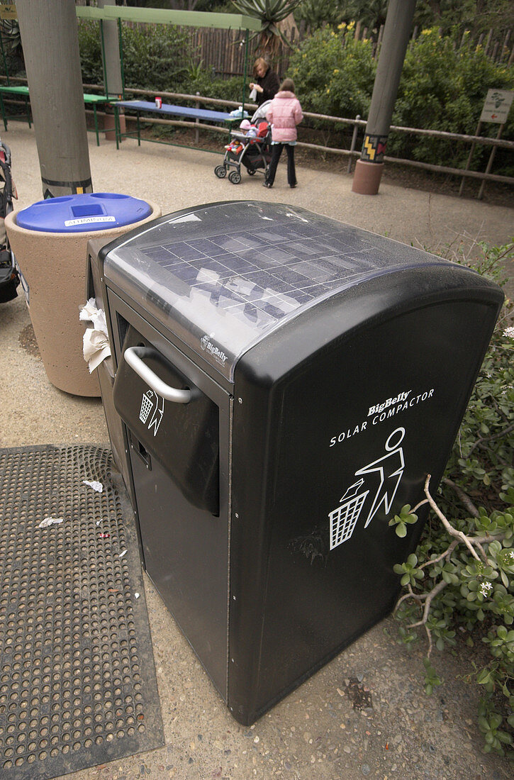 Solar-Powered Trash Compactor