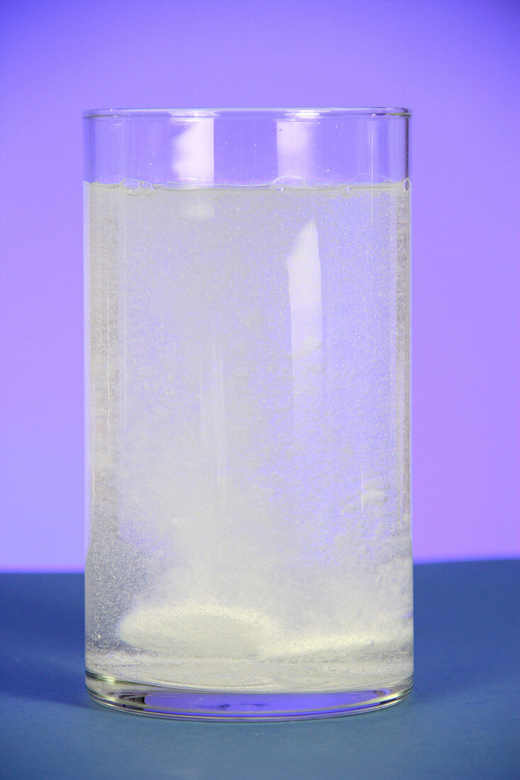 Alka-Seltzer dissolving in water