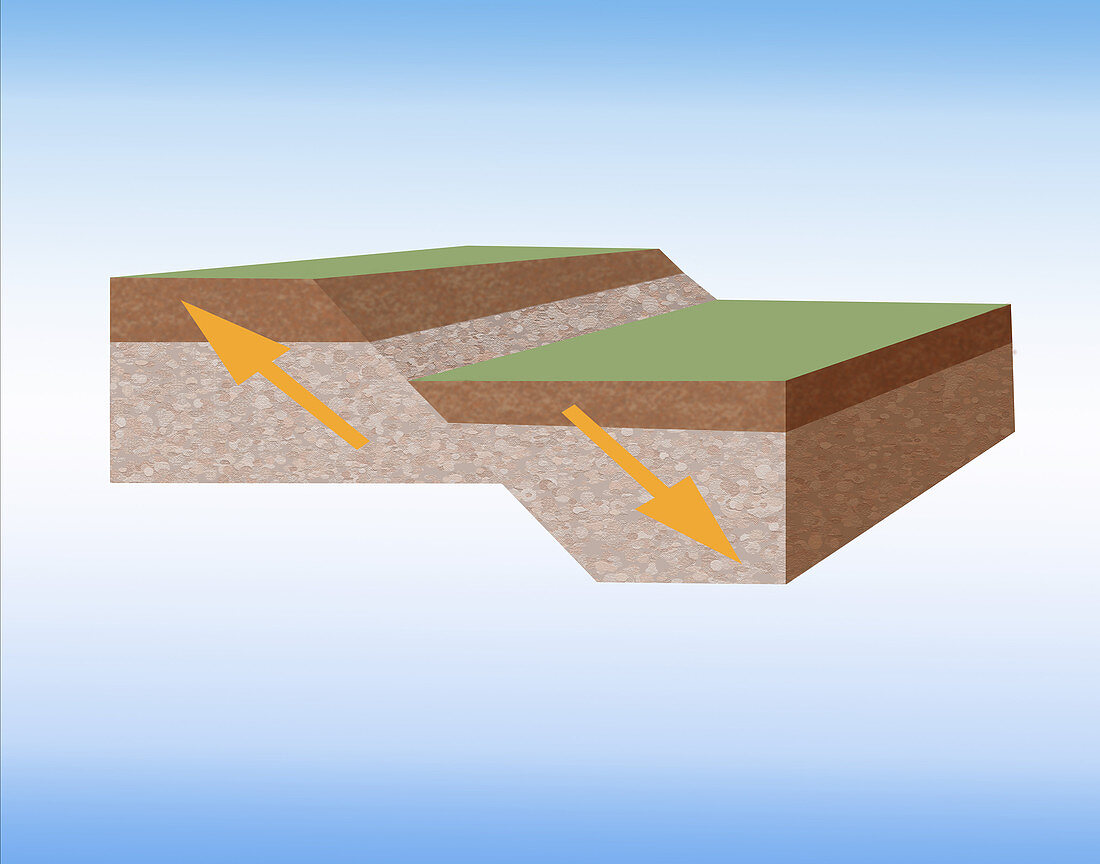 Normal Fault Created By Earthquake