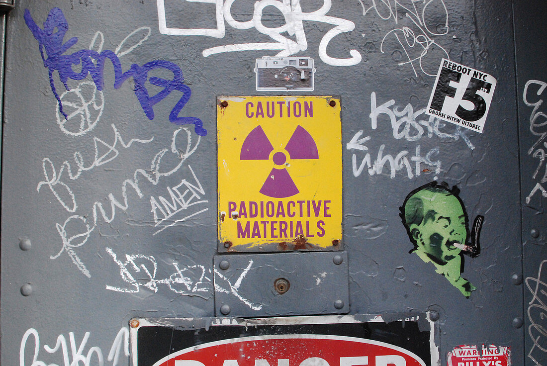 Radioactive warning sign,Brooklyn,NY