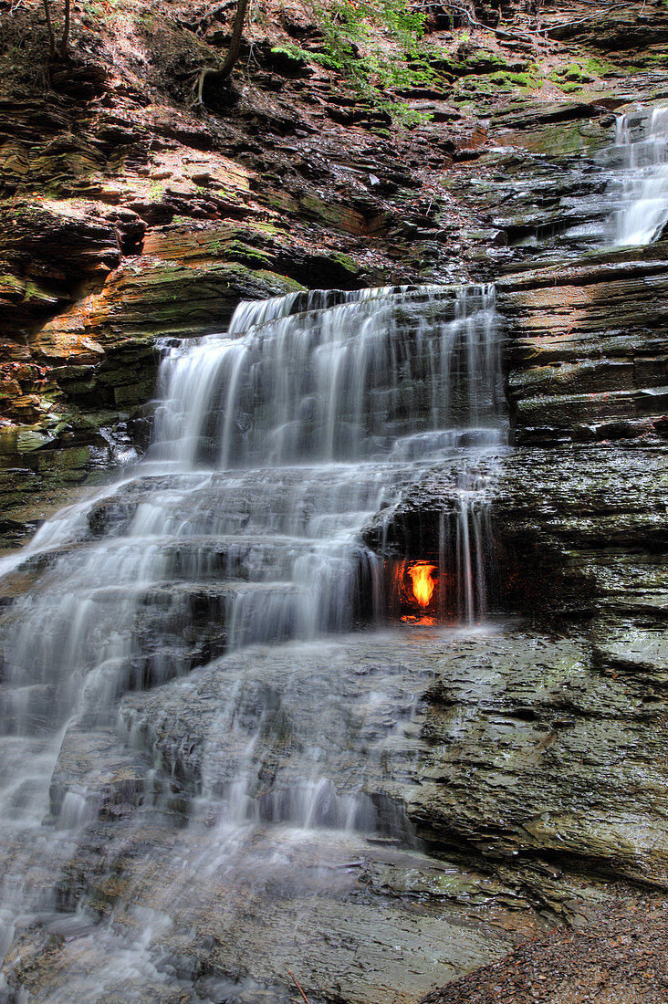 Waterfall and Natural Gas