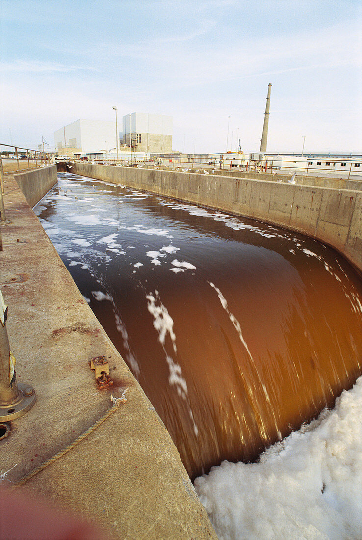 Cooling canal of nuclear plant