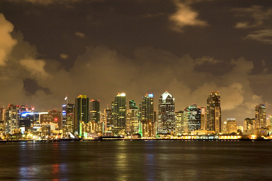 San Diego Skyline at Night,USA