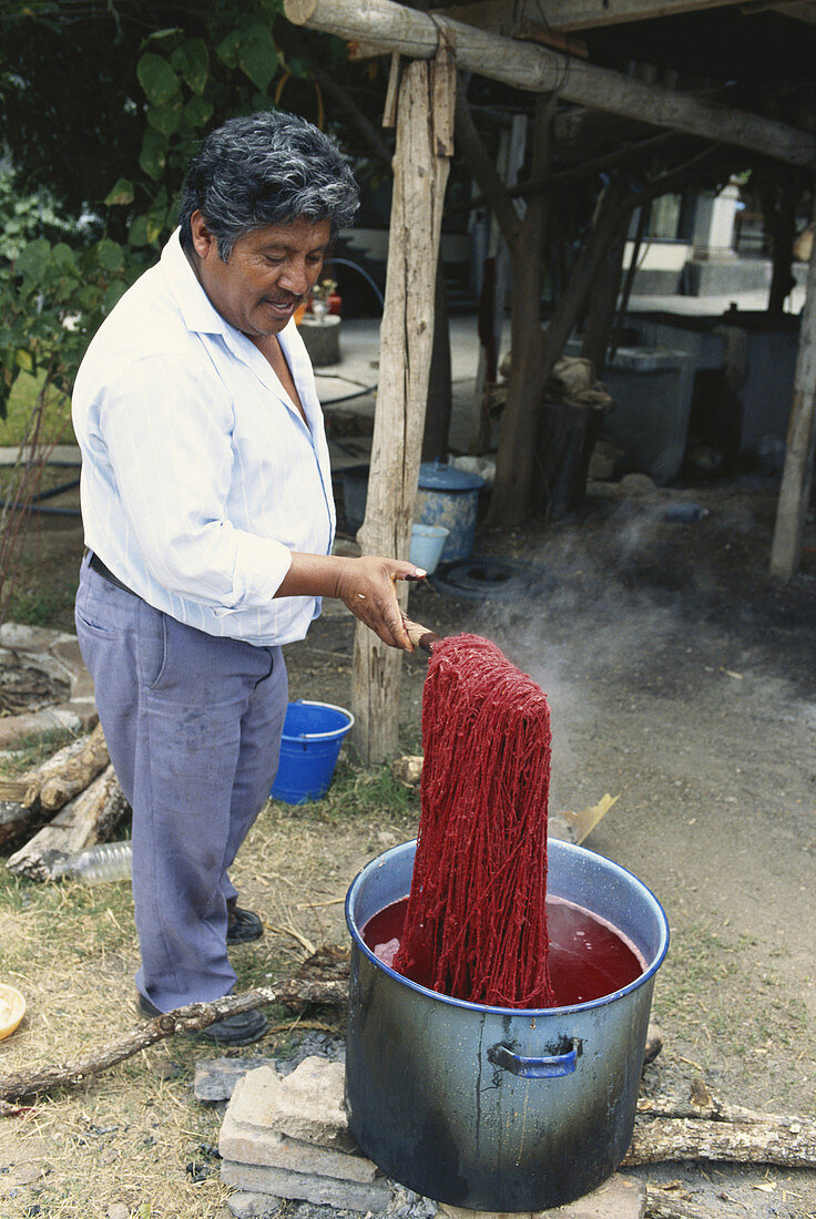 Dyeing Wool,Oaxaca,Mexico