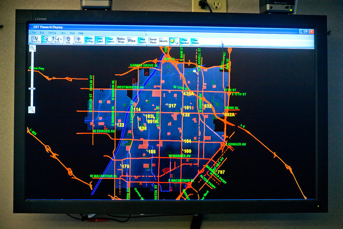 Police Department Dispatchers Map