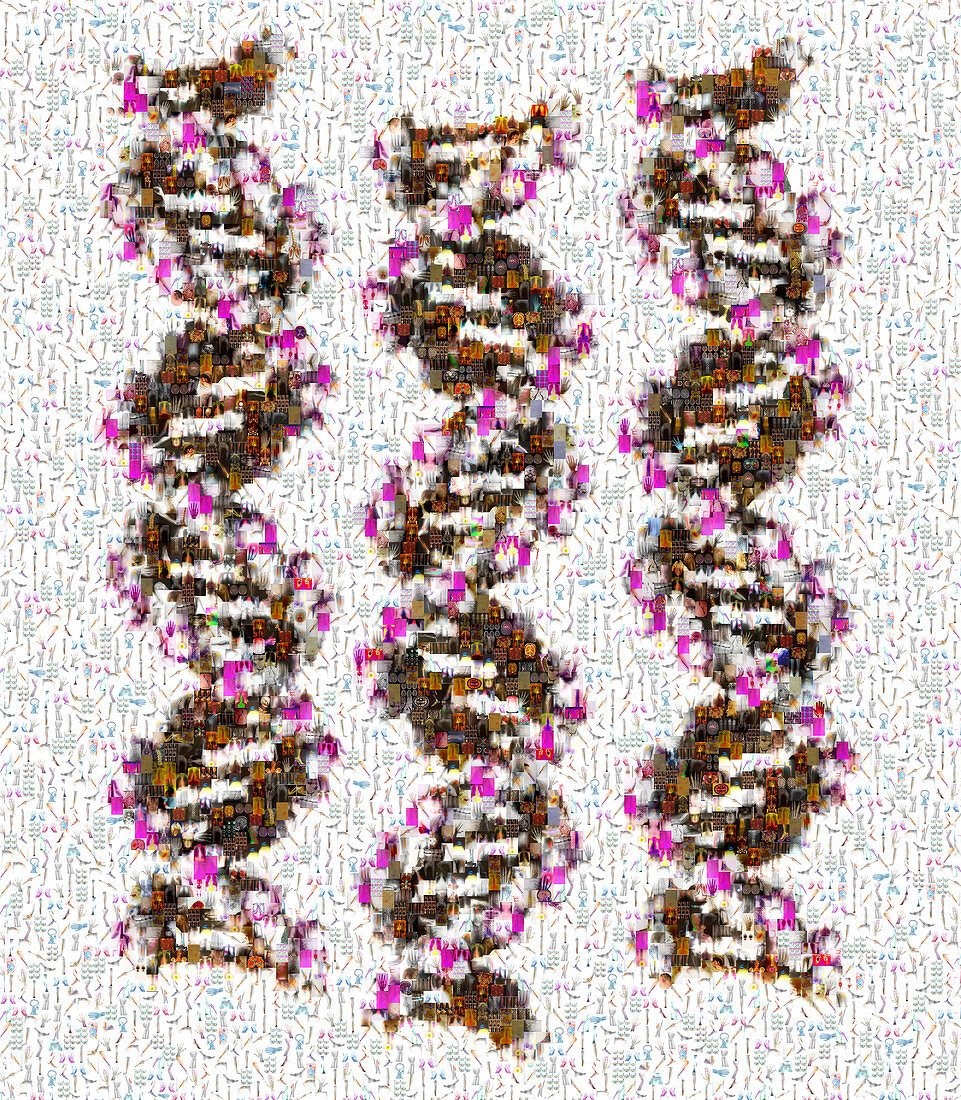 Mosaic of DNA Strands
