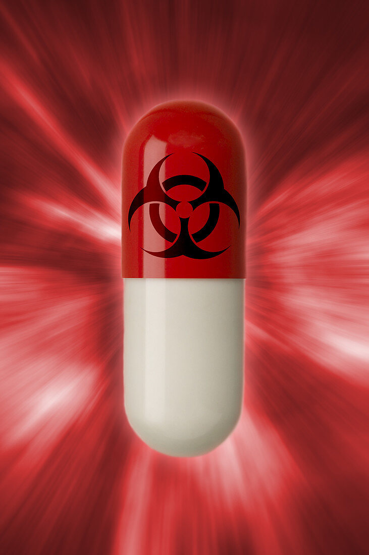 Biohazard Symbol on Capsule