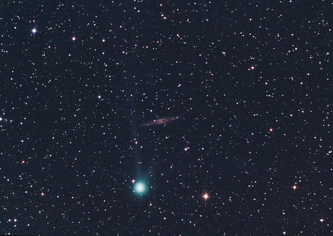 Comet McNaught R1 & NGC891 Spiral Galaxy