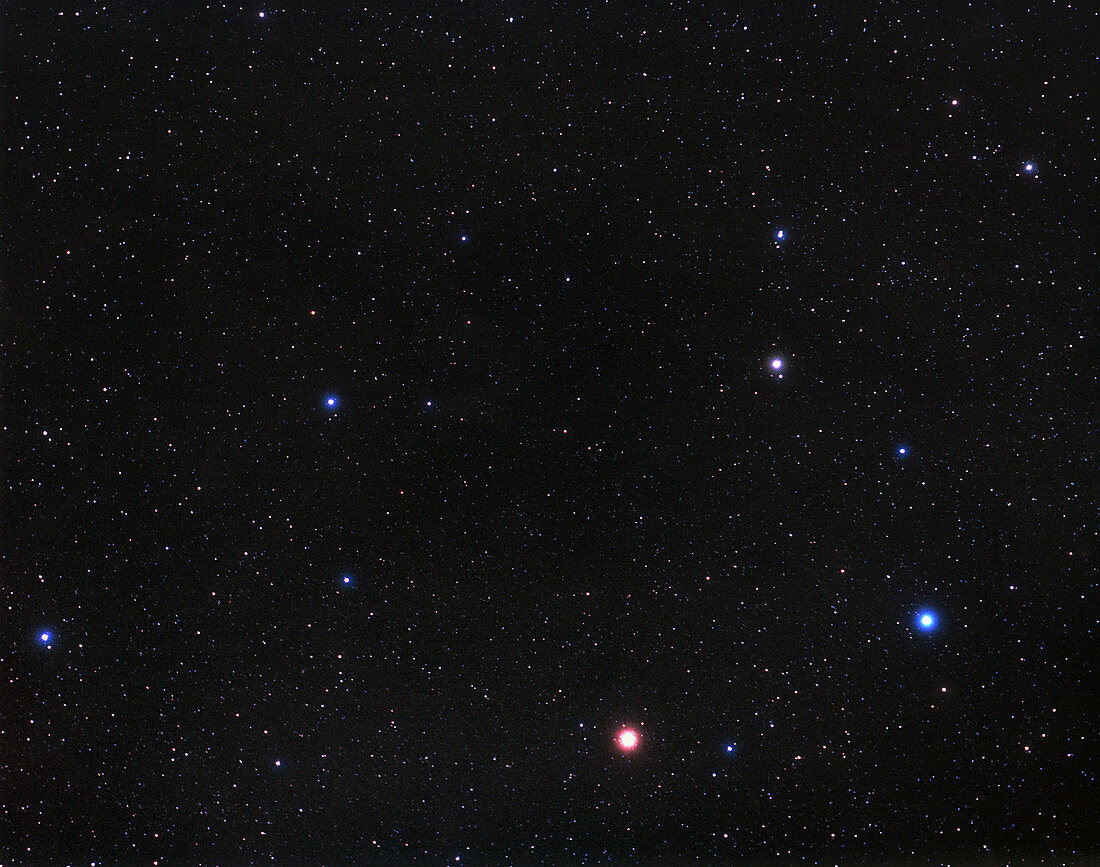 Constellation of Leo with Planet Mars