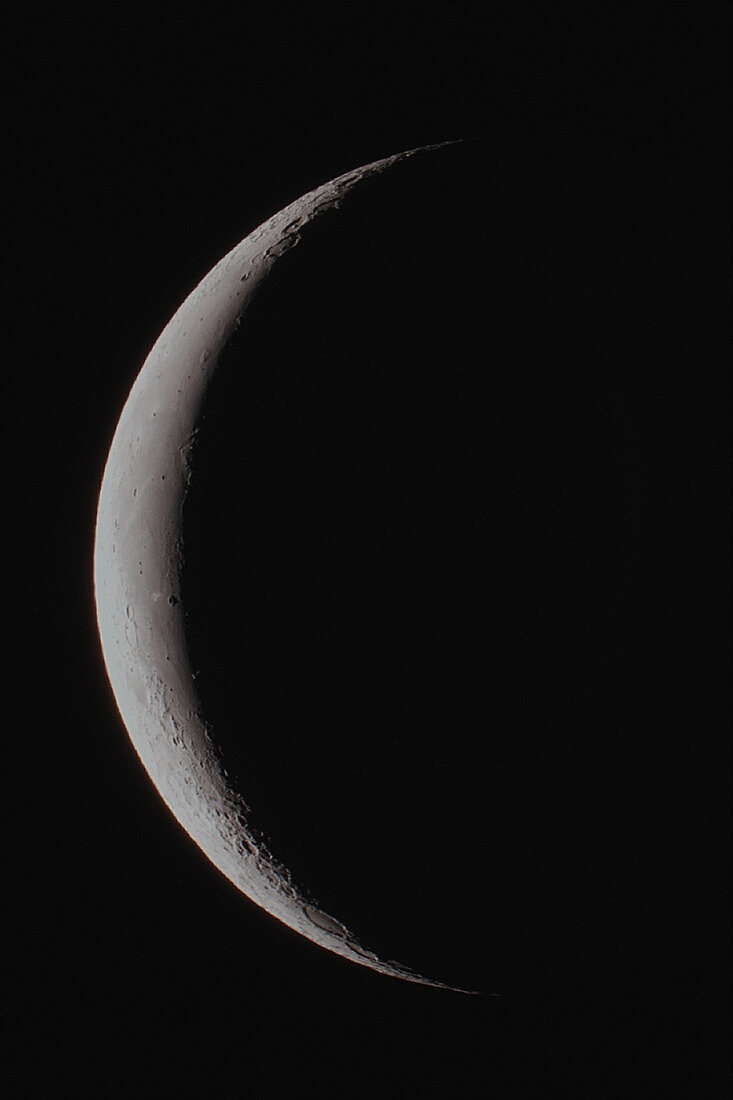 The Waning Thin Crescent Moon