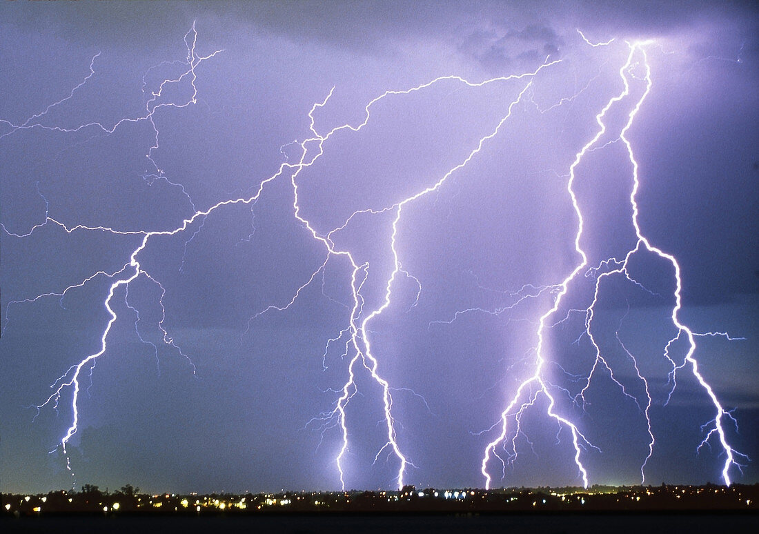 Summer Lightning Over Tucson,Arizona