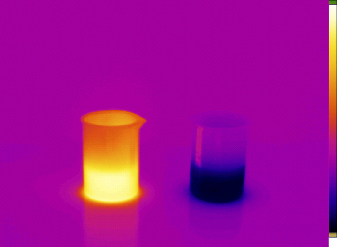 Thermogram of Hot and Cold Water