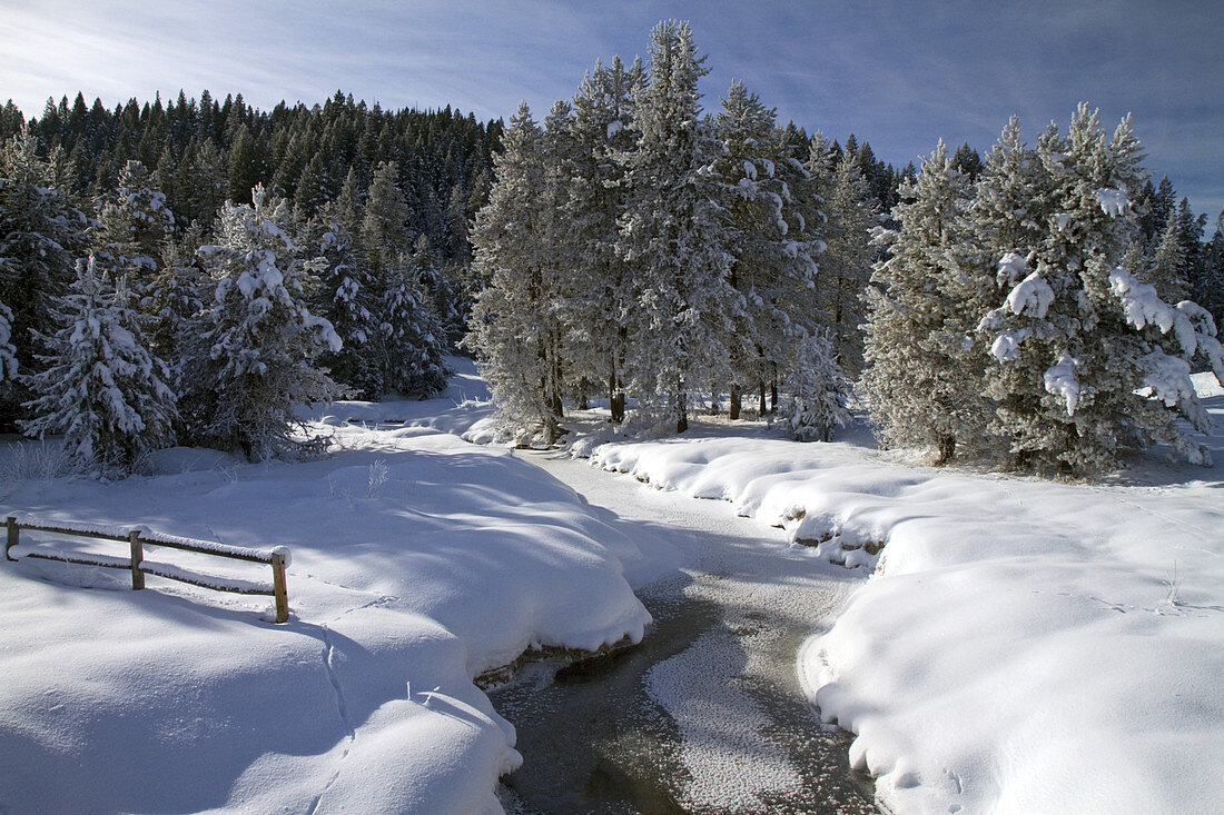 Round Valley Creek During Winter