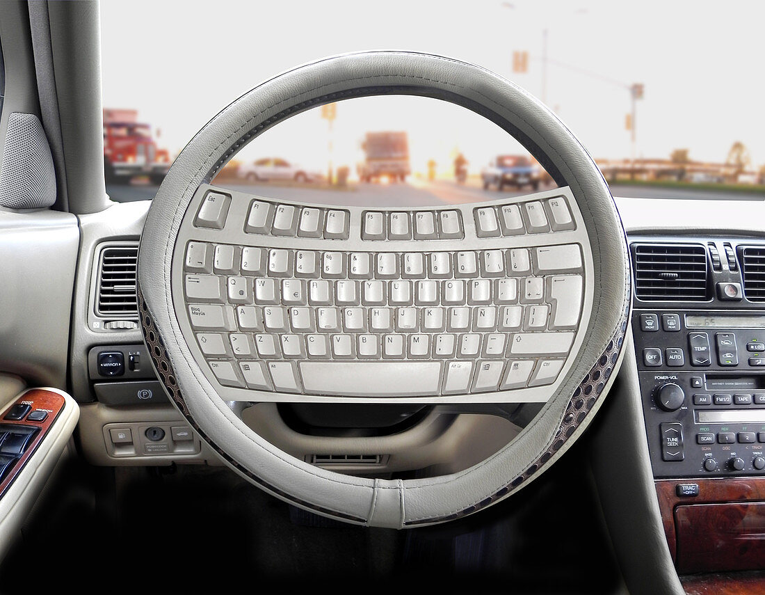 Keyboard on Steering wheel