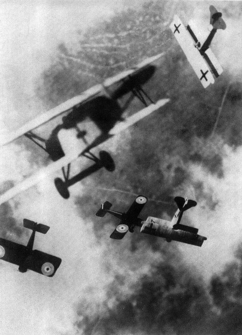 WWI,German and British Dogfight