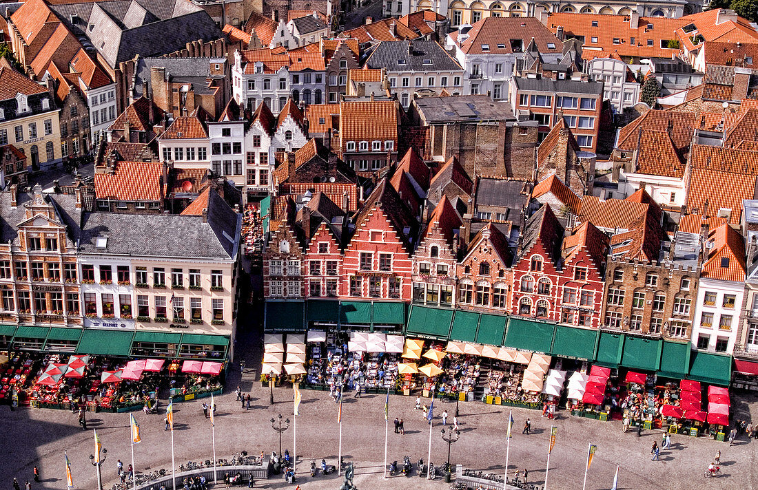 Aerial View of Belgium Market Place