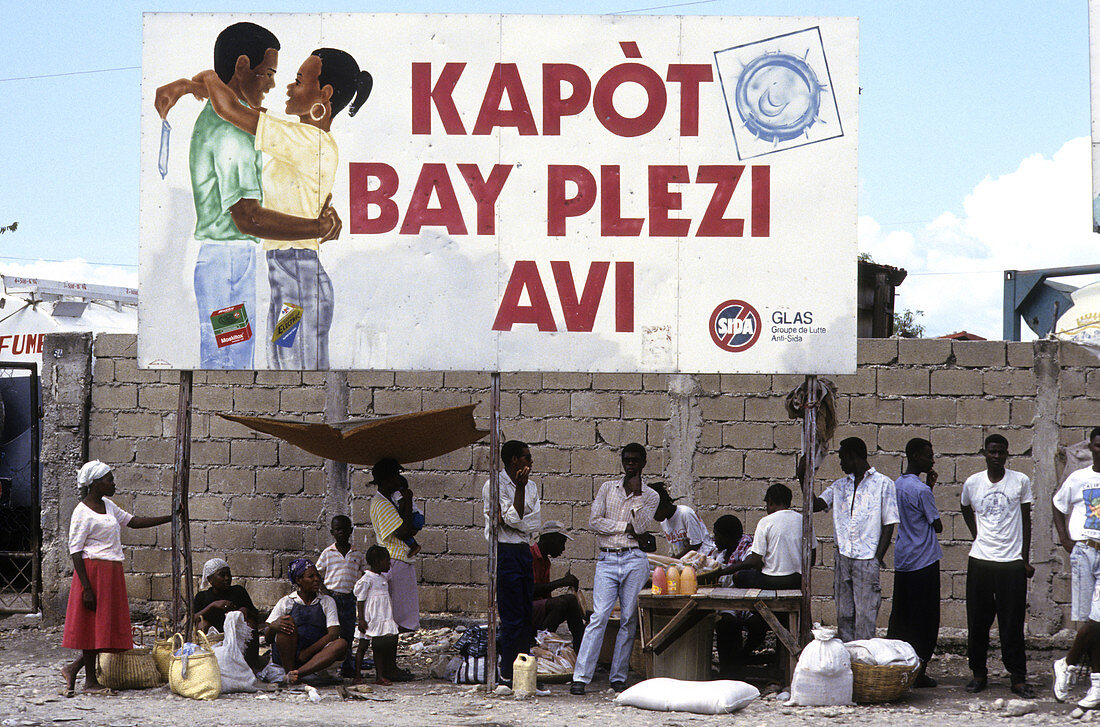 AIDS Prevention Billboard,Haiti,1994