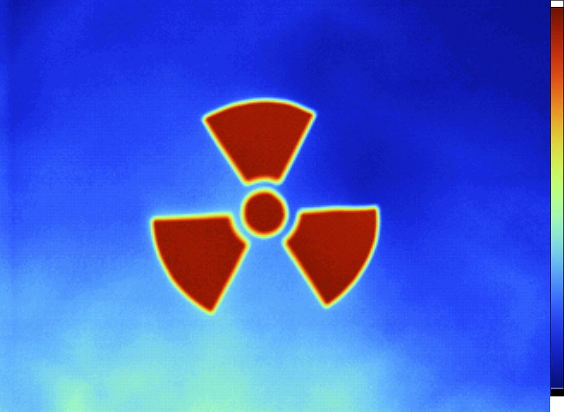Thermogram of a Radiation Sign