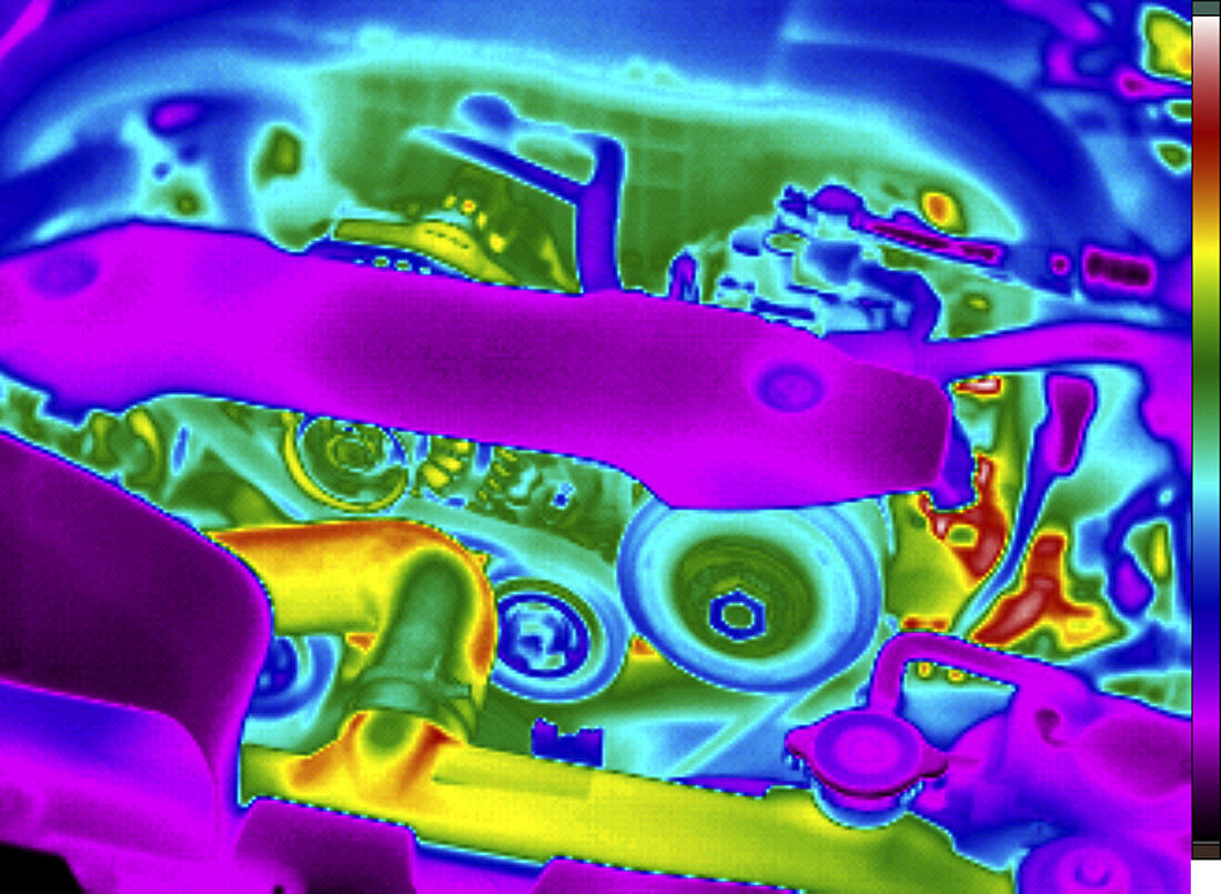 Thermogram of a Car Engine