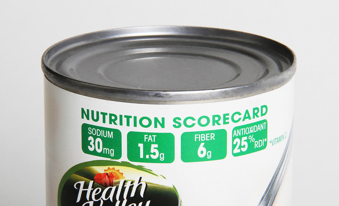 Bean Can with Nutrition Scorecard