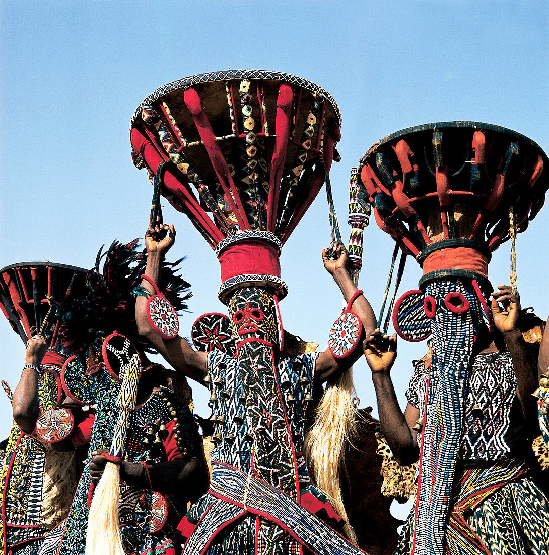 Bamileke elephant mask dancers