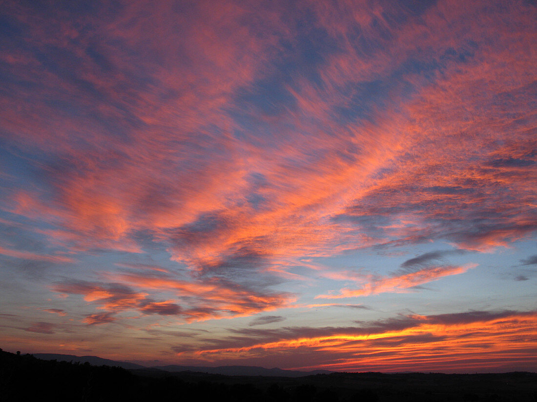Sunset over Tuscany