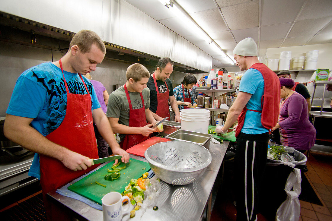 Volunteers at a Soup Kitchen