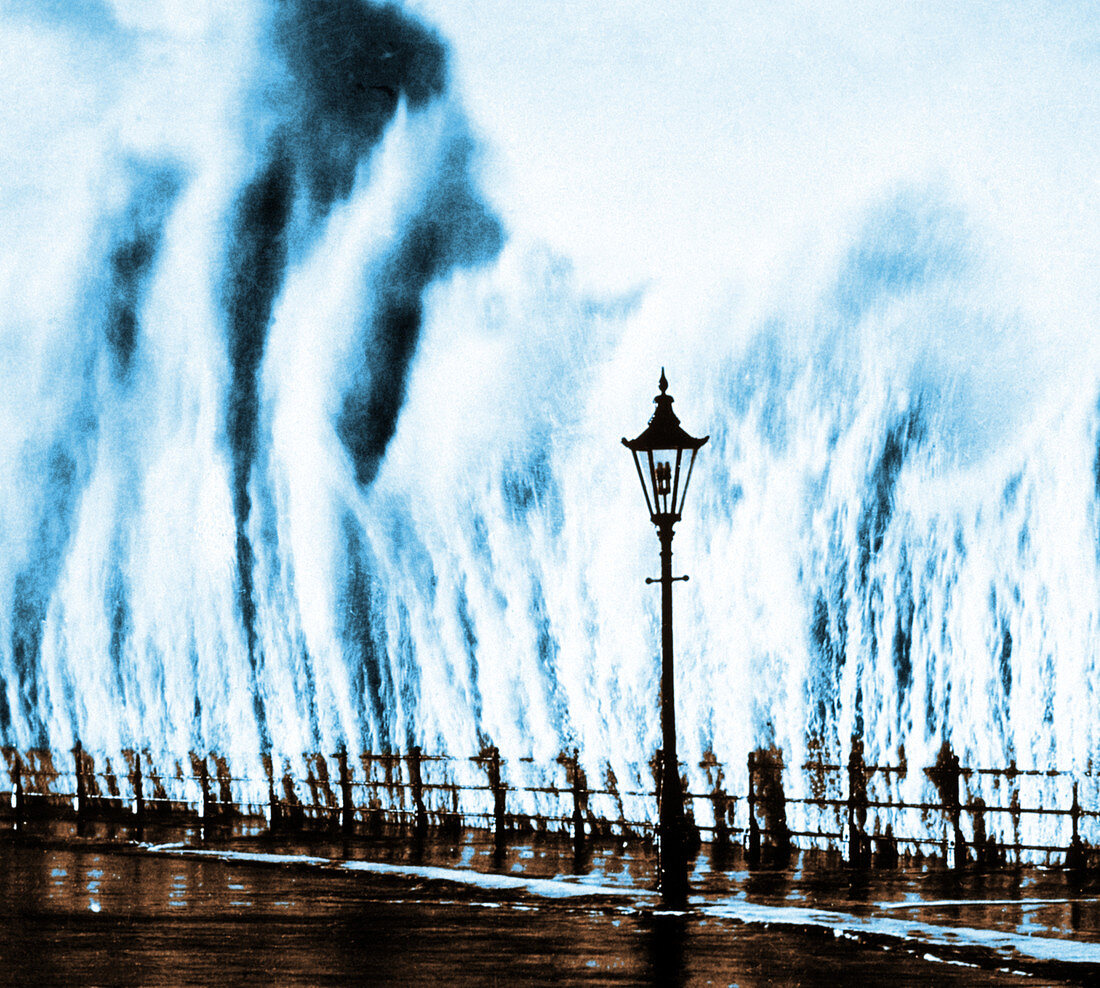 Waves Smashing Seawall,1938