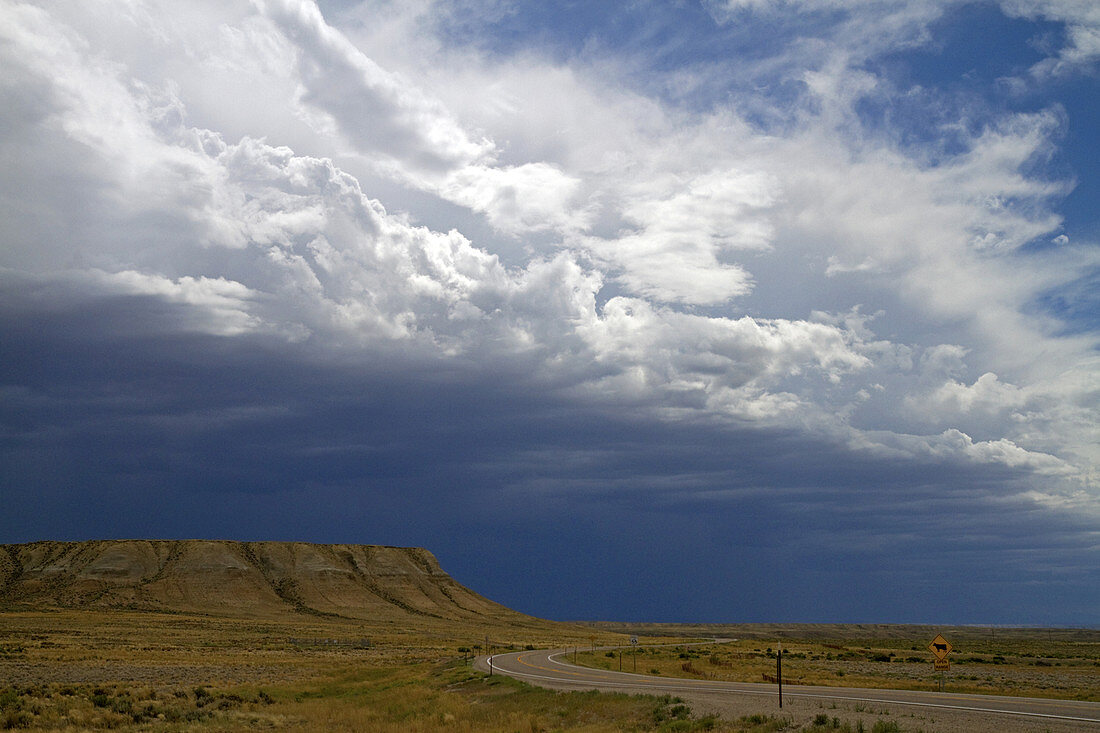 Clouds over Wyoming Landscape